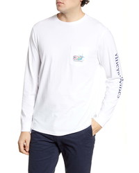 Vineyard Vines Ski Bro Whale Long Sleeve Pocket T Shirt