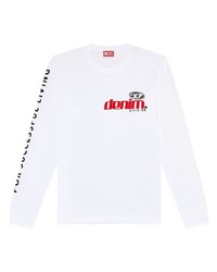 Diesel Slogan Print Cotton T Shirt