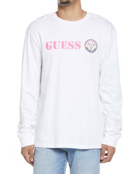 GUESS Stencil Logo Long Sleeve Graphic Tee
