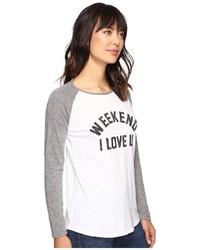 The Original Retro Brand Weekend Love U Long Sleeve Raglan Long Sleeve Pullover