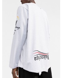 Balenciaga Upside Down Long Sleeve T Shirt