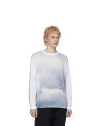 Fumito Ganryu White And Grey Cloudy Sky T Shirt