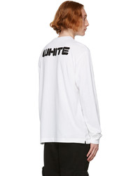 Off-White White Arrows Font Long Sleeve T Shirt