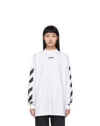 Off-White White Caravaggio Arrows Over Long Sleeve T Shirt