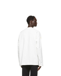 Vetements White Degrade Gothic Logo Long Sleeve T Shirt