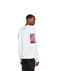 Calvin Klein Jeans Est. 1978 White Environtal Communications Graphic Long Sleeve T Shirt