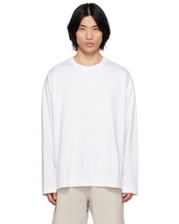 Wooyoungmi White Feather Long Sleeve T Shirt