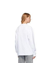 Alexander Wang White Flag Graphic Long Sleeve T Shirt