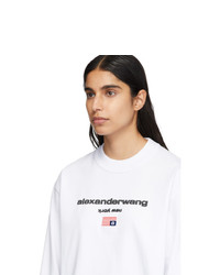 Alexander Wang White Flag Long Sleeve T Shirt