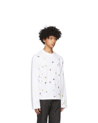 Botter White Fruit Stickers Long Sleeve T Shirt