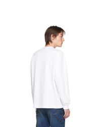 Alexander Wang White Graphic Logo Long Sleeve T Shirt