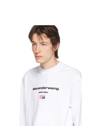 Alexander Wang White Graphic Logo Long Sleeve T Shirt