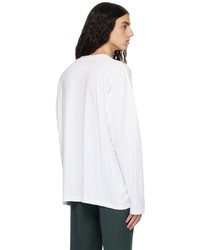 MM6 MAISON MARGIELA White Graphic Long Sleeve T Shirt