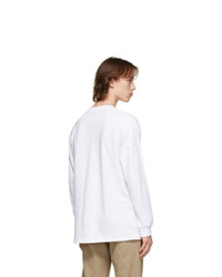 Saintwoods White Graphic Success Long Sleeve T Shirt