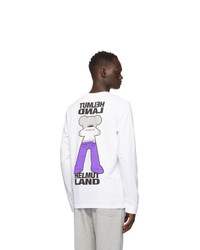 Helmut Lang White Helmut Land Mascot Long Sleeve T Shirt