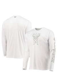 Columbia White Inter Miami Cf Terminal Tackle Team Raglan Omni Shade Long Sleeve T Shirt