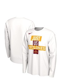 Nike White Iowa State Cyclones 2021 Postseason Basketball Just Us Bench Legend Long Sleeve T Shirt At Nordstrom
