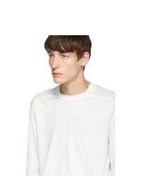 Rick Owens White Lighting Bolt Long Sleeve T Shirt