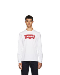Levis White Logo Long Sleeve T Shirt