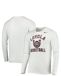 Nike White Loyola Chicago Ramblers Game Of Change Long Sleeve T Shirt At Nordstrom