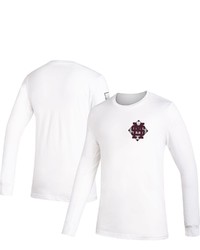 adidas White Mississippi State Bulldogs Diamond Days Baseb Sleeve T Shirt