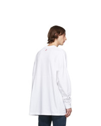 Marcelo Burlon County of Milan White Over Long Sleeve T Shirt