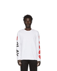 Comme Des Garcons Play White Play Long Sleeve T Shirt