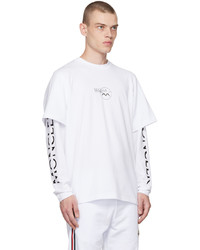 Moncler White Printed Long Sleeve T Shirt