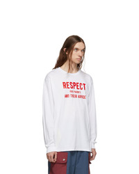 Landlord White Respect Your Parents Long Sleeve T Shirt