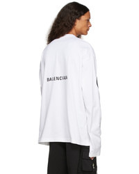 Balenciaga White Space Long Sleeve T Shirt