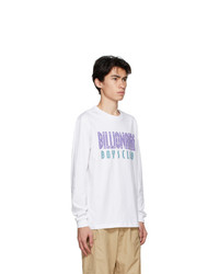 Billionaire Boys Club White Straight Logo Long Sleeve T Shirt