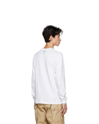 Billionaire Boys Club White Straight Logo Long Sleeve T Shirt