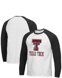 Colosseum White Texas Tech Red Raiders Mystery Raglan Long Sleeve T Shirt At Nordstrom