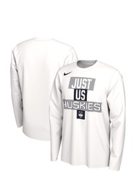 Nike White Uconn Huskies 2021 Postseason Basketball Just Us Bench Legend Long Sleeve T Shirt At Nordstrom