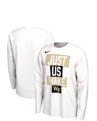 Nike White Wake Forest Demon Deacons 2021 Postseason Basketball Just Us Bench Legend Long Sleeve T Shirt At Nordstrom
