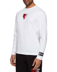 BOSS X Nba Threesixty Chicago Bulls Long Sleeve Logo T Shirt