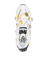 VERSACE JEANS COUTURE Chain Couture Print Lace Up Sneakers