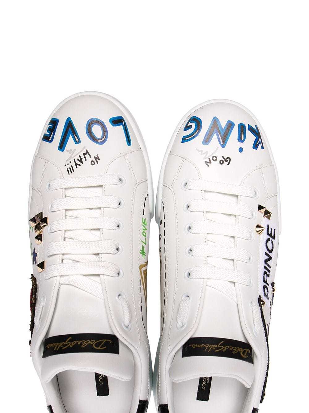 Dolce & Gabbana Prince Graffiti Print Sneakers, $895  |  Lookastic