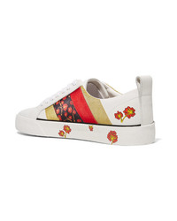 Diane von Furstenberg Tess Med Floral Print Leather Sneakers