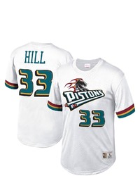Mitchell & Ness Grant Hill White Detroit Pistons Hardwood Classics Stitch Name Number T Shirt At Nordstrom