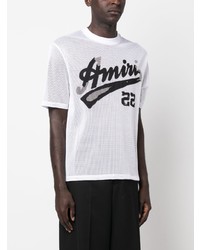 Amiri Logo Print Mesh T Shirt