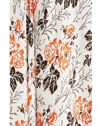 Victoria Beckham Floral Print Midi Dress