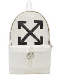 Off-White White Brushed Arrows Backpack