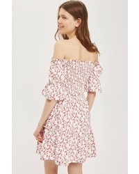 Topshop Limited Edition Print Rose Bardot Dress Made From Liberty Fabric