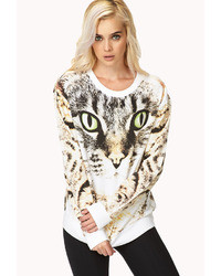 Forever 21 Bold Cat Sweatshirt