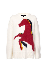 Derek Lam Horse Intarsia Crewneck Sweater