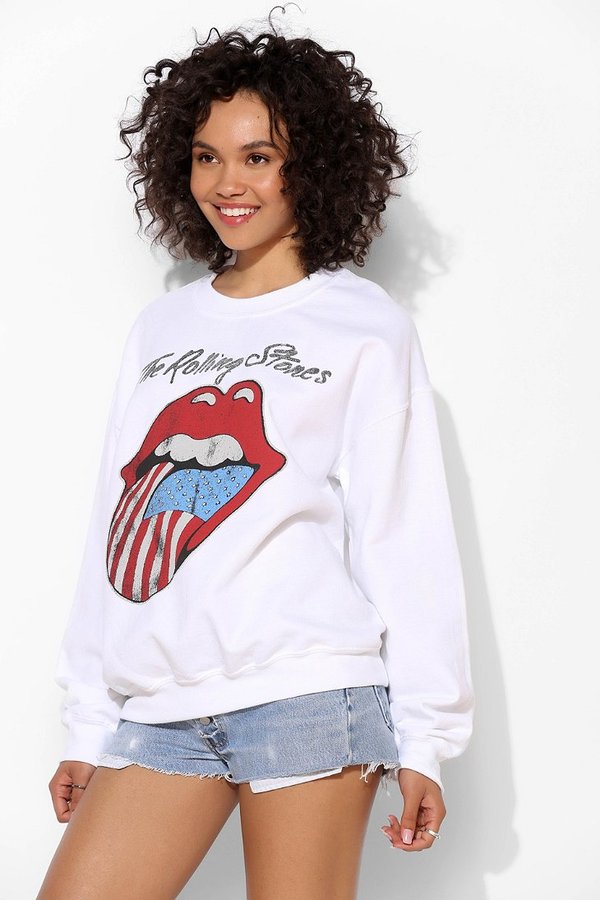 Urban Outfitters Rolling Flag Tongue Sweatshirt, | Urban | Lookastic