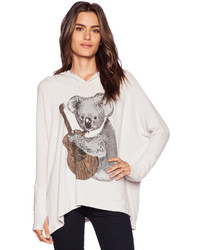 Lauren Moshi Wilma Koala Oversized Pullover With Hood