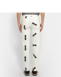 Paul Smith Slim Fit Ant Print Cotton Blend Trousers