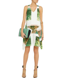 Tibi Fiore Di Cactus Printed Silk Mini Dress